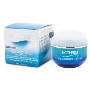 BIOTHERM AQUASOURCE NIGHT SPA TRIPLE SPA EFFECT NIGHT BALM - REHYDRATED,SMOOTHED & SOOTHED SKIN ALL SKIN TYPES 50ML
